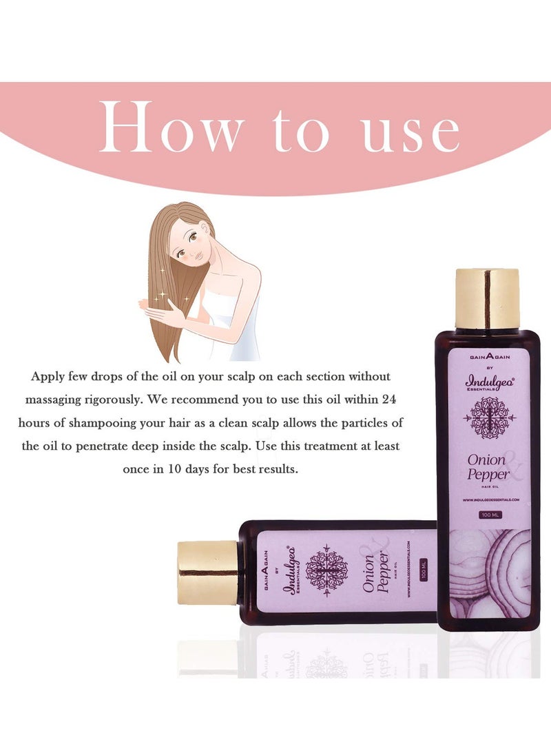 Indulgeo ESSENTIALS Indulgeo Essentials Nourishing Onion Hair Oil Unlock Hair Growth and Control Hair Fall 100ml  - Image 3