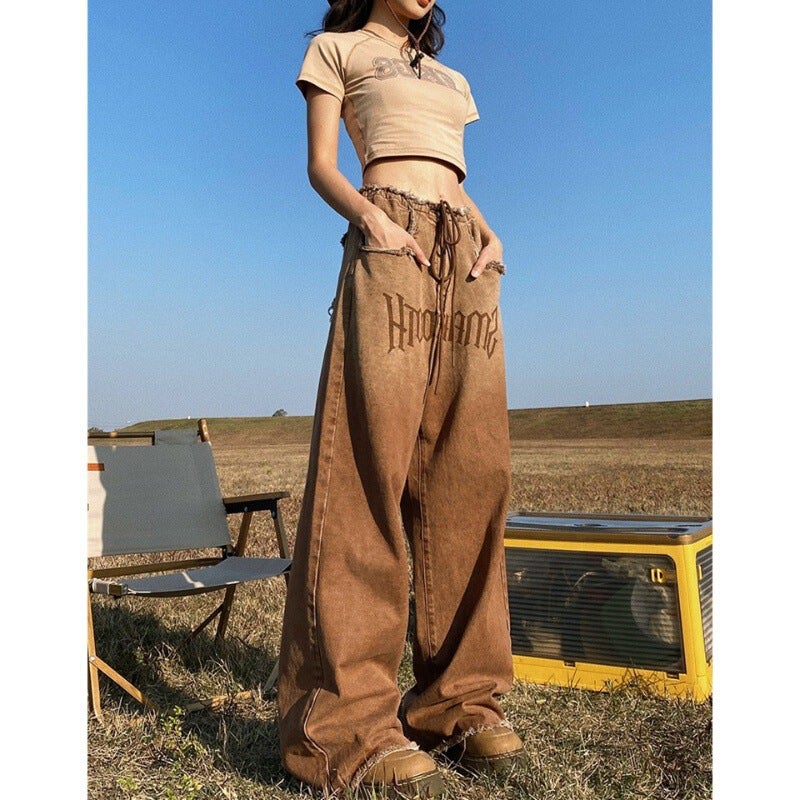 Unisex Classic Denim Jeans Loose Fit Daily Outdoor Wear - Image 2