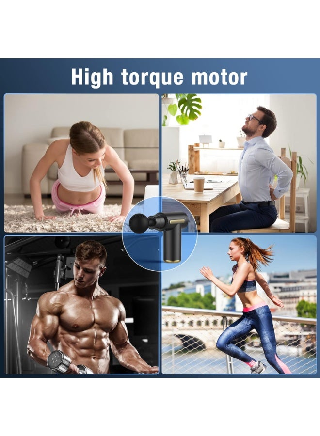 Mini Deep Tissue Massage Gun – 6-Speed Percussion Muscle Massager with 4 Heads, Type-C Rechargeable, Super Quiet - Image 5