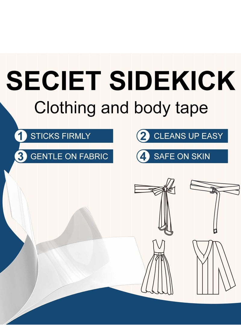 Elaimei Invisible anti-exposure stickers double-sided tape V-neck skirt shirt fixed transparent stickers double-sided suspender stickers (80 pieces)  - Image 5