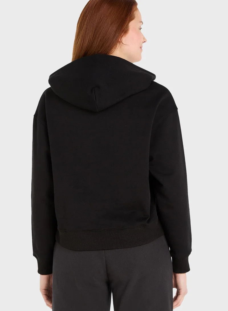 Calvin Klein Jeans Logo Knitted Hoodie