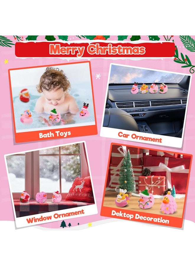 ZMLM ZMLM Advent Calendar 2024 Christmas Rubber Duck: 24 Days Countdown advent calendar Pink Duckie Bath Toys for Kids Toddlers Boys Girls Aged 3-8 Party Favor Christmas Gifts Stocking Stuffers  - Image 5