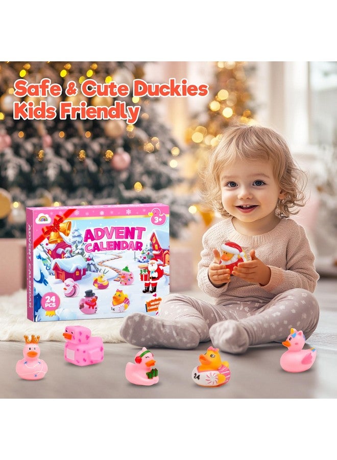 ZMLM ZMLM Advent Calendar 2024 Christmas Rubber Duck: 24 Days Countdown advent calendar Pink Duckie Bath Toys for Kids Toddlers Boys Girls Aged 3-8 Party Favor Christmas Gifts Stocking Stuffers  - Image 4