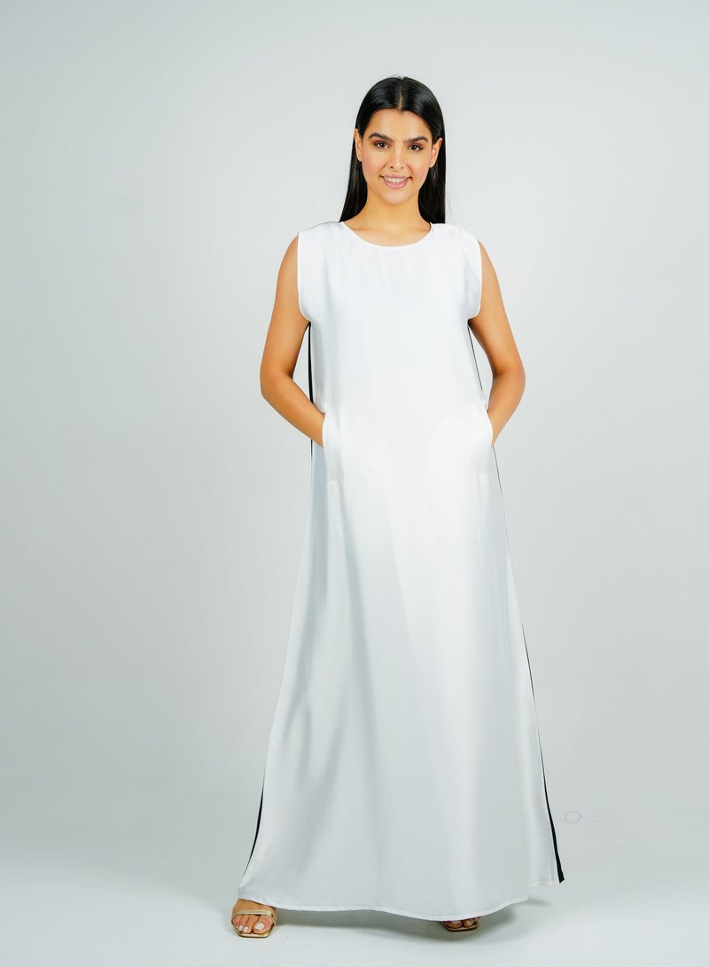 Rosette Abaya Stylish Inner dress with Pocket style - Image 2