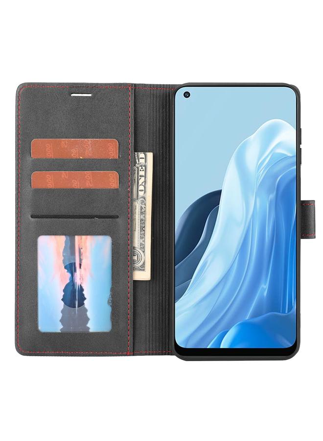 اس-توب جراب هاتف OPPO Reno7 5G الكلاسيكي مع محفظة جلدية قابلة للطي - Image 4