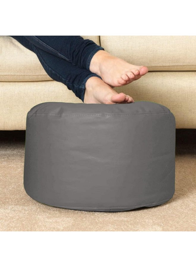 KAM'S LIEU Faux Leather Bean Bag Cover with Relaxing Footrest & Cushion Cover Only Color & Size- (Grey) - Image 2