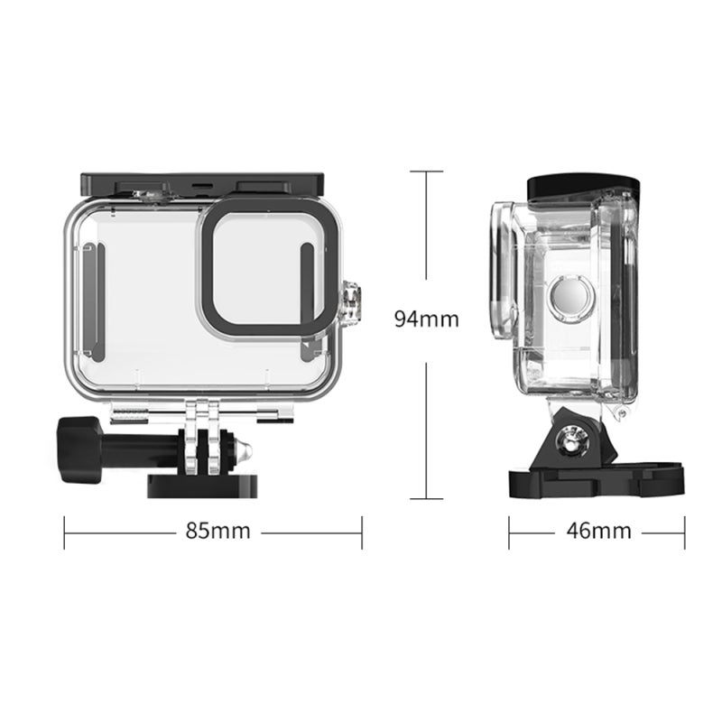حقيبة مائية للمعدة لجهزة Gopro Hero 9 Black: مستوى مقاومة للمياه 45 مترًا/148 قدمًا، تناسب مخصصة مثالية، عالية النفاذية للضوء - ملحقات غوص لتصوير تحت الماء - Image 3