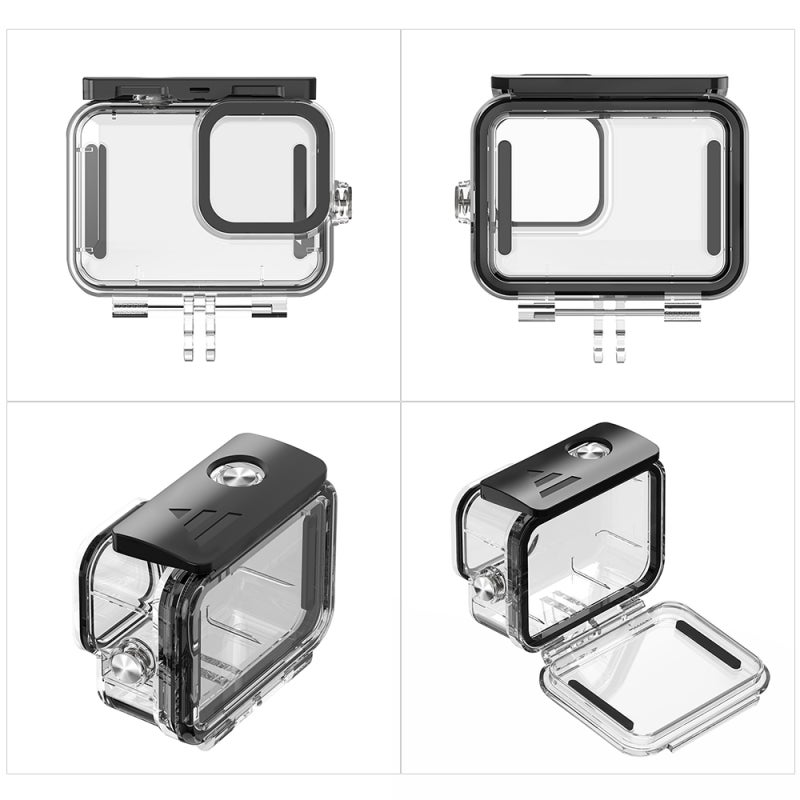 حقيبة مائية للمعدة لجهزة Gopro Hero 9 Black: مستوى مقاومة للمياه 45 مترًا/148 قدمًا، تناسب مخصصة مثالية، عالية النفاذية للضوء - ملحقات غوص لتصوير تحت الماء - Image 2