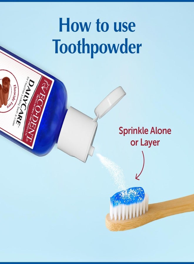 Eco-Dent DailyCare Baking Soda Toothpowder, Cinnamon 2-Pack, Fluoride-Free Toothpaste Powder with Minerals & Essential Oils, 2 Oz Ea - Image 4