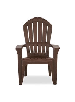 ADAMS Ergonomic Big Adirondack Polypropylene Stacking Chair Brown 45.7 x 31.3 x 29.5 Inch 8390-60-3700  - Image 2