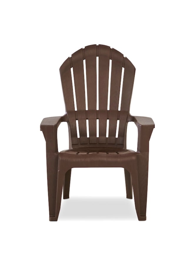 ADAMS Ergonomic Big Adirondack Polypropylene Stacking Chair Brown 45.7 x 31.3 x 29.5 Inch 8390-60-3700  - Image 2