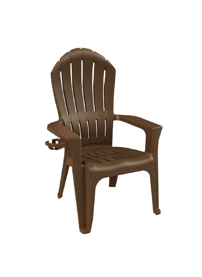 ADAMS Ergonomic Big Adirondack Polypropylene Stacking Chair Brown 45.7 x 31.3 x 29.5 Inch 8390-60-3700  - Image 1