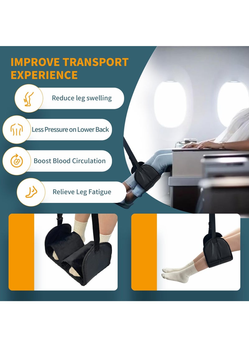 Generic Airplane Foot Rest, Upgrade Airplane Hammock for Adults and Kids,Foot Rest for Airplane Travel,Train,Office and Home Improve Swelling and Soreness.  - Image 2