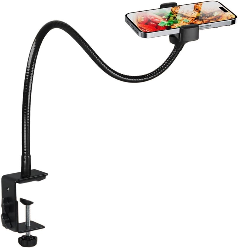 Tablet Holder for Bed Adjustable Tablet Phone Bed Stand Mount 360 Degree Rotatable Foldable Metal Arm Holder Desk Clamp for Tablets - Image 5