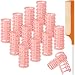 Syhood 12 Pcs Plastic Hair Rollers for Women Large Size Curlers Set Snap Roller Clips with Rat Tail Comb for Long Medium Short Hair Bangs Salon Hairdressing Styling Tool26 x 11 InchPeach Color - Image 2