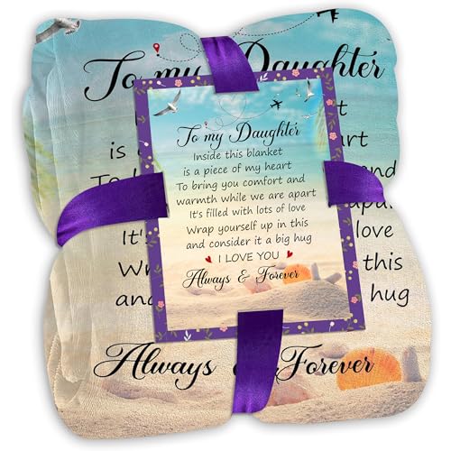 Fastpeace Daughter Gifts from Mom and Dad – to My Daughter Blanket, Thoughtful Christmas, Birthday, or Graduation Gift, Best Gift Idea for Her, Soft and Cozy Throw Blanket 50x60 Inches - Image 1