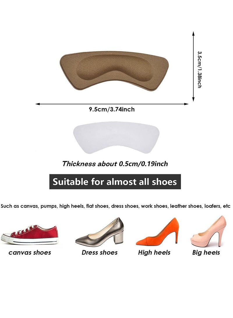 KASTWAVE 6 Pairs Heel Cushion Pads Heel Shoe Grips Liner Self-adhesive Shoe Insoles Foot Care Protector for Men Women Shoes Too Big, Preventing Heel Rubbing Blister (Multicolor)  - Image 3
