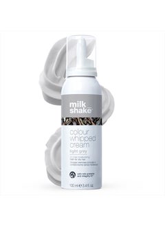 Milk Shake Color Whipped Cream Leave In Coloring Conditioner - Provides Temporary Hair Color Tone, Light Grey  - Image 1