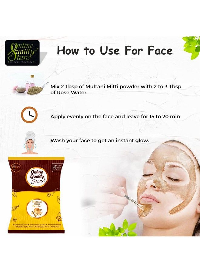 Online Quality Store Organic Multani Mitti Powder ;Healing Clay ;Bentonite Clay ;Fullers Earth/Calcium Bentonite Clay ;For Face Pack And Hair Pack ;Multani Mitti Powder Organic ;Multani Mitti Powder Organic Best300G - Image 4