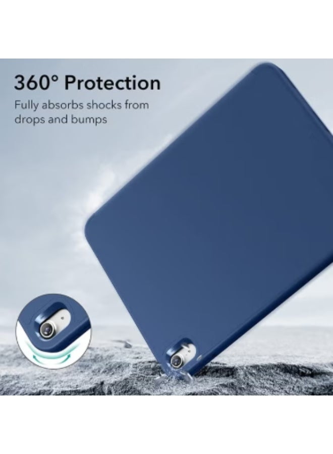 RTZ Case for iPad 10th Generation 10.9 2022 / iPad 11th Generation (A16) 10.9 Inch 2025 Built-in Pencil Holder Flexible Back Cover, Trifold Stand, Auto Sleep Wake Rebound Series Blue - Image 3