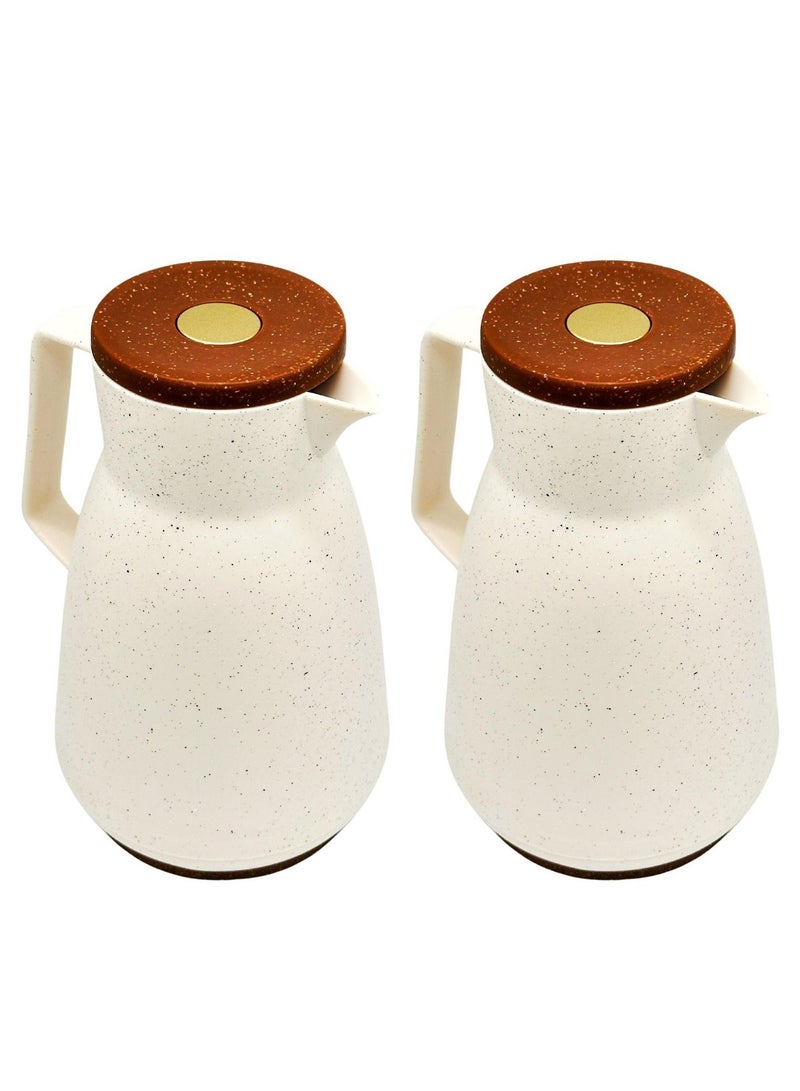 طقم ترامس  ثلاجات للشاي والقهوة تحفظ الحرارة 2 حبة كل واحد منها 1 ليتر - Image 2