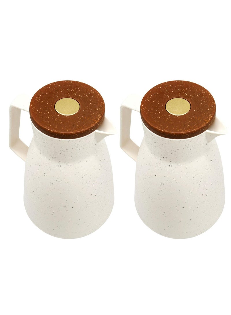 طقم ترامس  ثلاجات للشاي والقهوة تحفظ الحرارة 2 حبة كل واحد منها 1 ليتر - Image 3