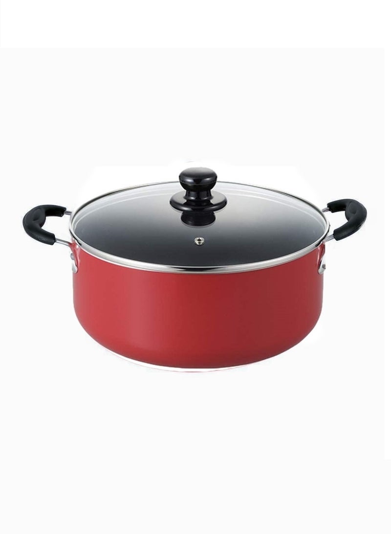 Non-Stick Casserole Cooking Pot with Glass Lid