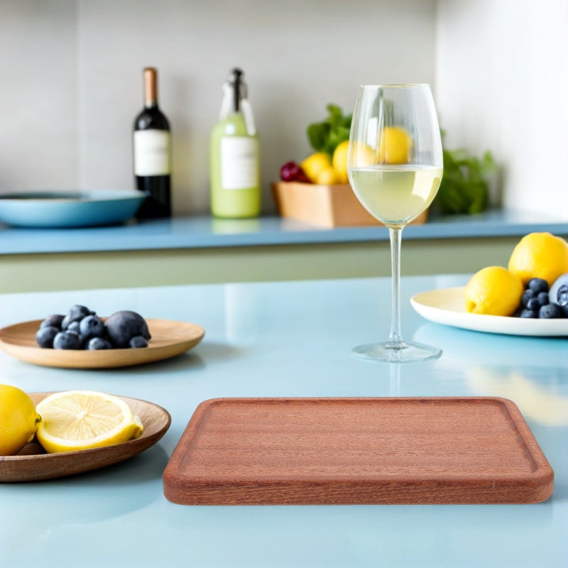 Platter Rectangle Charcuterie Board Wood Serving Tray Cheese Board Cake Appetizer Plate Kitchen Charcuterie Platter for Food Dish Snack - Image 2