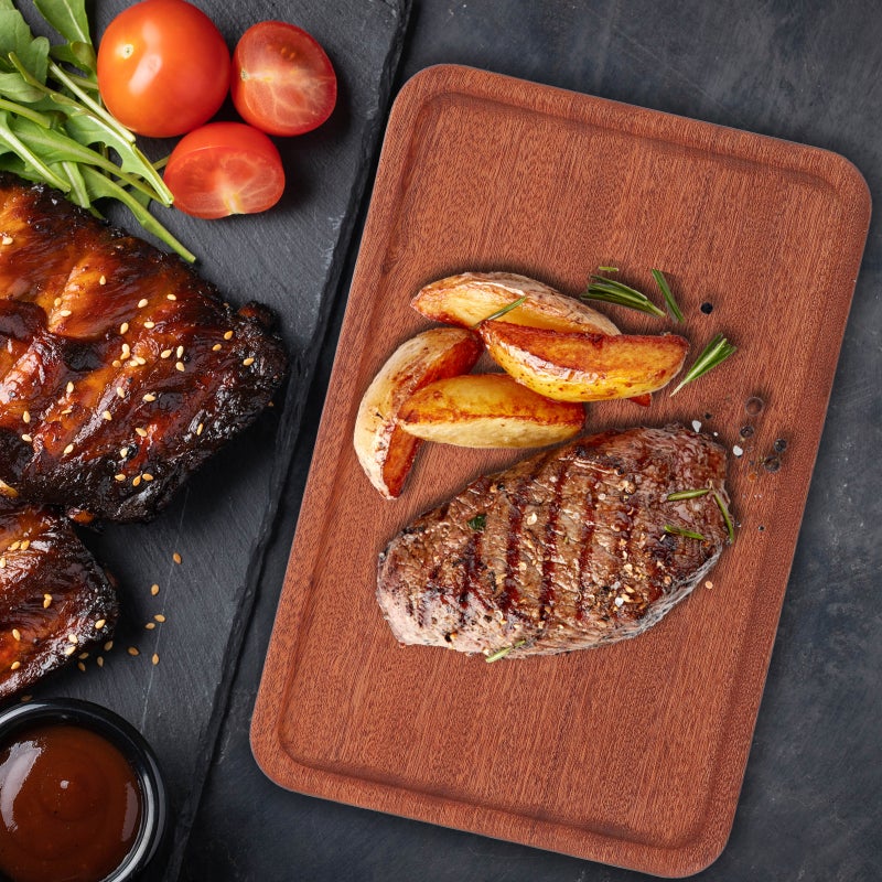 Platter Rectangle Charcuterie Board Wood Serving Tray Cheese Board Cake Appetizer Plate Kitchen Charcuterie Platter for Food Dish Snack - Image 5