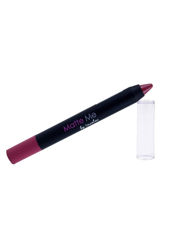 INCOLOR Matte Me Crayon Lipstick, Long Lasting, Waterproof & Smooth Texture Pencil Lipstick For Girl and Women, 2.3g Shade No.1 - Image 3