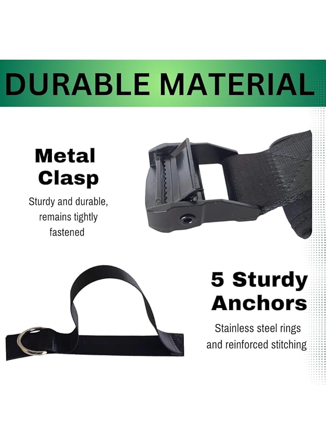 SAGREENY Door Anchor Strap for Resistance Bands Portable Workout Resistance Band Door Anchors Space Saving Easy Set Up Home Gym Secure Multi Point Anchor Gym for Home Fitness - Image 4