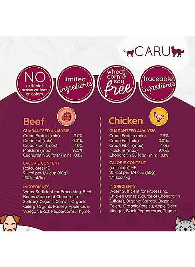 CARU Free Range Chicken Bone Broth For Dogs And Cats, Moistens Dry Food Or Pour Over Freeze Dried Raw Food, Grain And Gluten Free, NonGmo Ingredients (1.1 Lbs) - Image 4