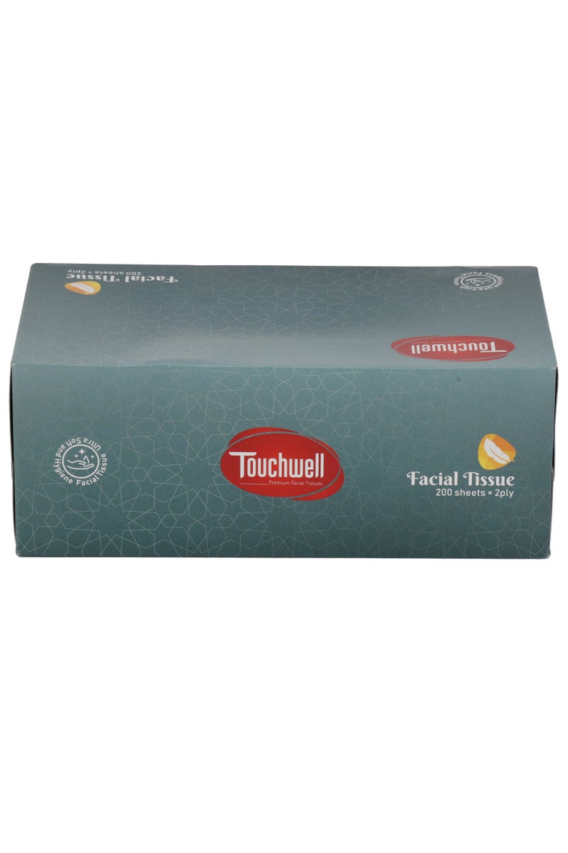 Touchwell مجموعة علب مناديل توتشويل 2 طبقة 5 قطع 200 ورقة 2 طبقة - Image 4