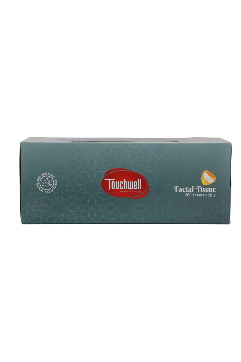 Touchwell مجموعة علب مناديل توتشويل 2 طبقة 5 قطع 200 ورقة 2 طبقة - Image 5