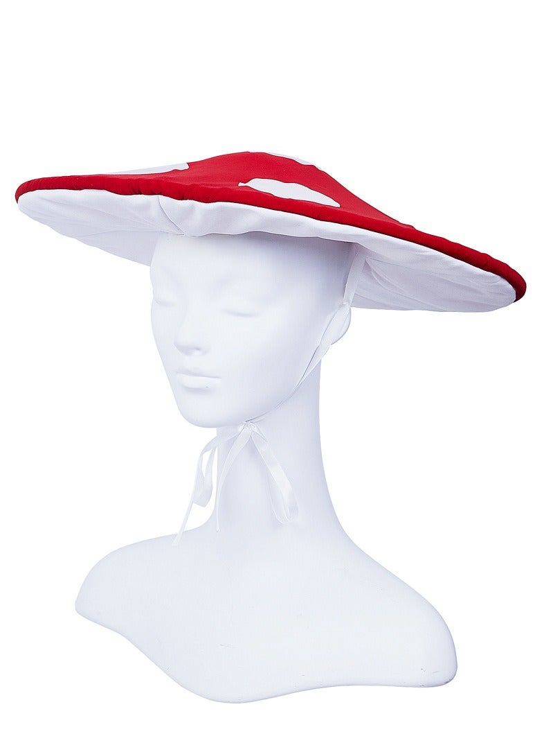 عام قبعة فطر مزيّنة بخيوط، إكسسوار زيّ مميّز ومثالي لأزياء الهالوين. - Image 2