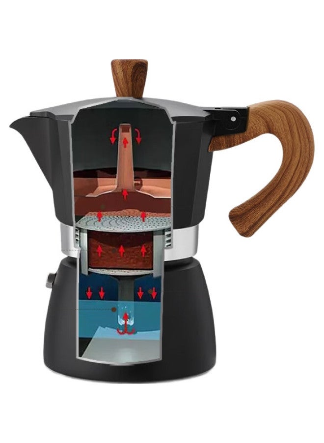 Cliton Moka Pot Household Single Valve Hand Drip Coffee Pot Eight-Angle European Outdoor Camping Italian Coffee Machine Espresso Drip Filter Pot - Image 1