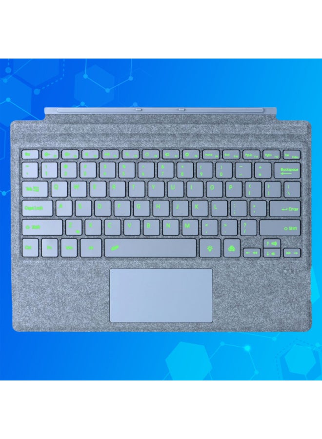 For Microsoft Surface Bluetooth Keyboard Protective Case Surface Pro34567 Colorful Backlit Keyboard Cover-Color:Surface Keyboard * Gray Cobalt Blue (colorful Backlight) Toggle Switch-Product Type:Microsoft Surface Pro34567/7+ Bluetooth Keyboard - Image 3