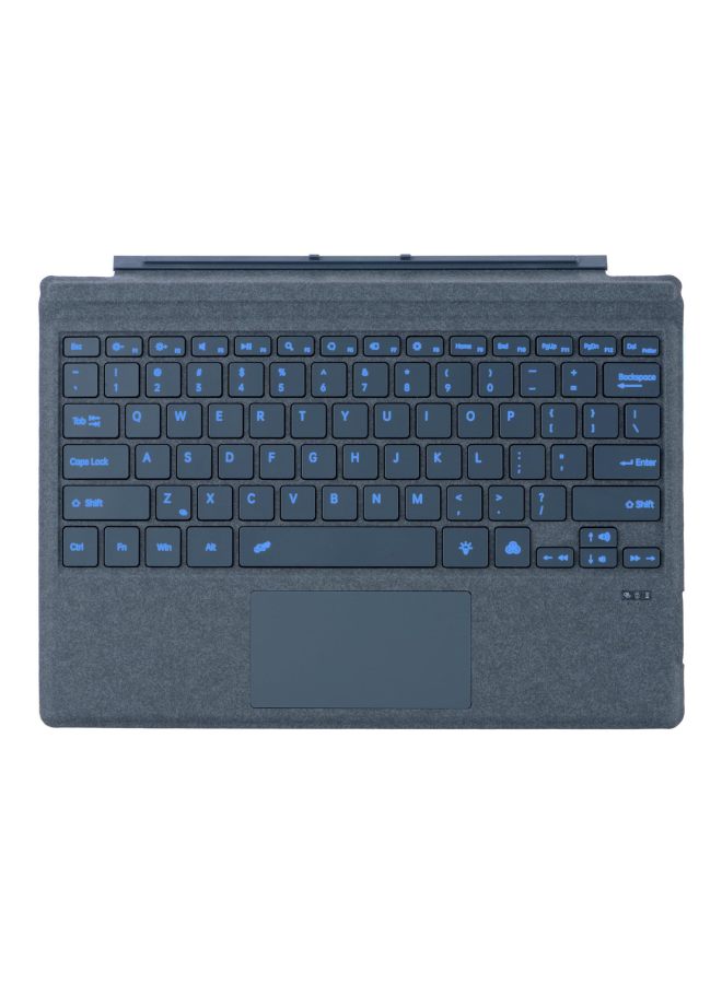 For Microsoft Surface Bluetooth Keyboard Protective Case Surface Pro34567 Colorful Backlit Keyboard Cover-Color:Surface Keyboard * Gray Cobalt Blue (colorful Backlight) Toggle Switch-Product Type:Microsoft Surface Pro34567/7+ Bluetooth Keyboard - Image 1