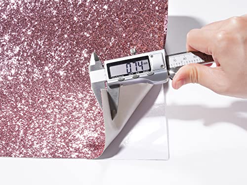 Stickyart Light Pink Glitter Wallpaper Roll Peel and Stick Sequins Wallpaper Border Textured Self Adhesive Glitter Fabric Contact Paper for Bedroom Ceiling DIY Crafts 3.94"x160" - Image 4
