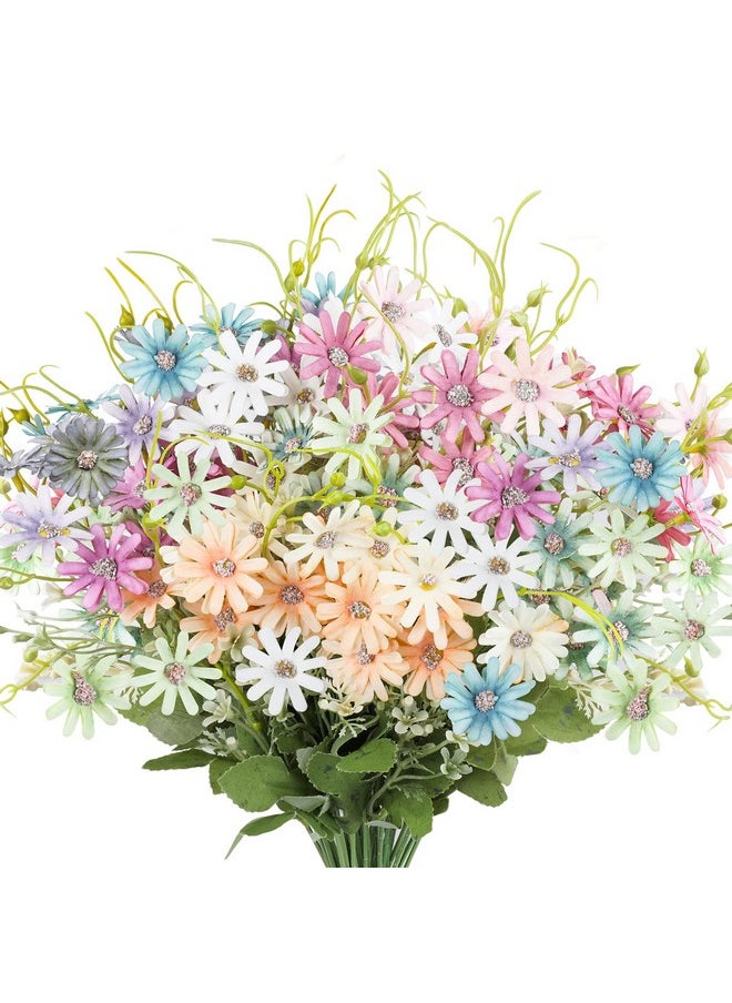 AmyHomie - AmyHomie 6 Bundles Wildflowers Fake Daisy Outdoor Artificial Flowers UV Resistant Silk Wild Flower Bouquets Bulk Faux Plants Plastic Greenery for Decoration Vase Floral Spring Home Decor - Image 1