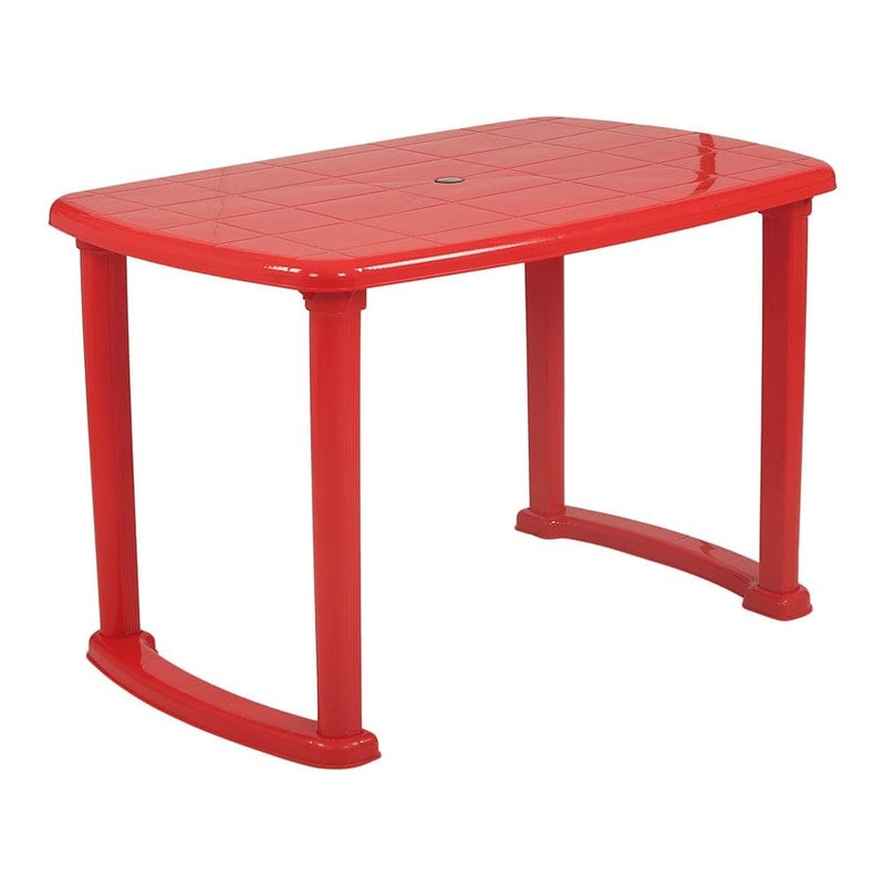 Attro Supreme Arjun 4 Seater Plastic Dining Table for Home Restaurants Cafeterias and Outdoor Areas RectangularCoke Red - Image 4