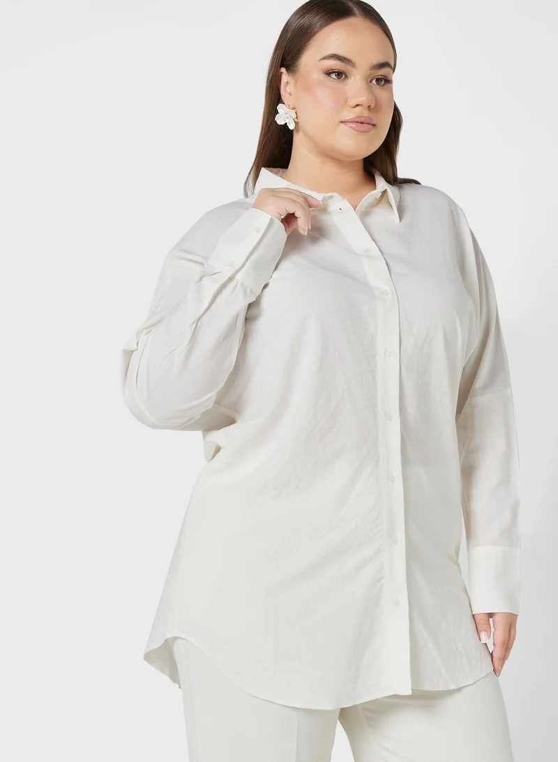 Topshop Curve Button Down Shirt