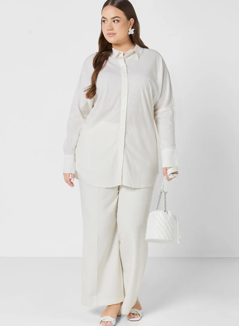 Topshop Curve Button Down Shirt