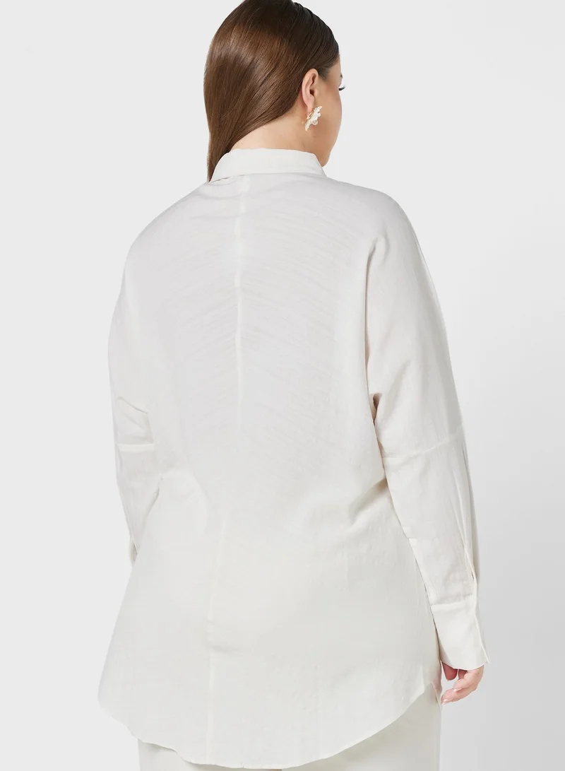 Topshop Curve Button Down Shirt