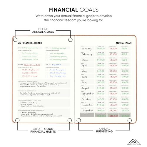 PRODUCTIVITY STORE Best 2025 Budget Planner & Budget Book | 12-Mo Finance Planner, Monthly Bill Organizer, Budget, Debt, Saving & Expense Tracker With Budget Stickers | Productivity Store | Leather - Image 5