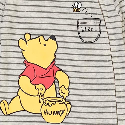 Disney Winnie the Pooh Newborn Baby Boys 2 Pack Sleep N' Play Coveralls White/Red 3-6 Months - Image 4