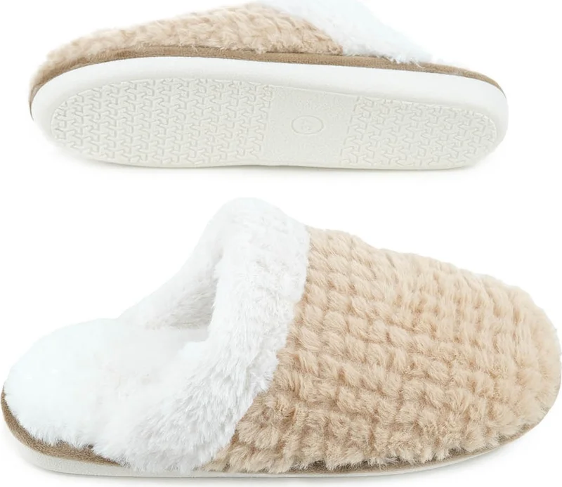 Gezer Winter Women's Home Slippers with Plush Inside