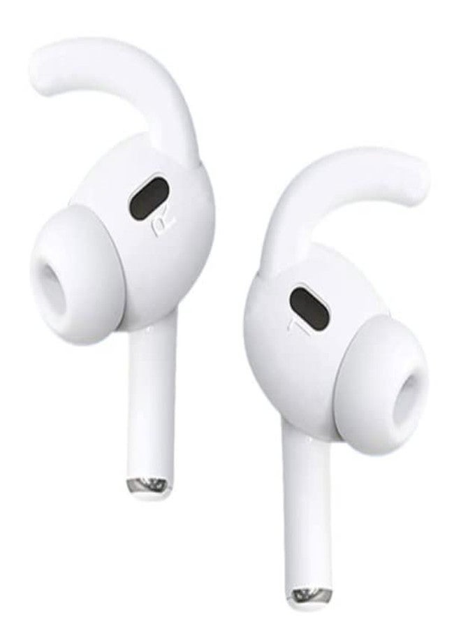 ALXCD Sport Eartips Hook Compatible with AirPods Pro 2 Earbuds 2nd Gen 2022, Anti Slip Anti Lost Silicone Earbuds Covers Ear Hook Eartips, Compatible with AirPods Pro 2, 6 Pairs Black White Clear - Image 2