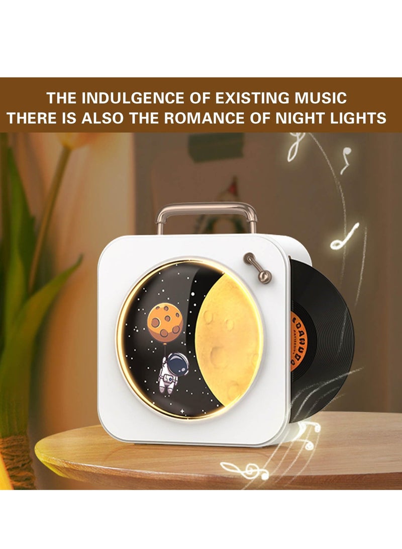 SYOSI Vinyl Record Retro Bluetooth Speaker 2024 New Lunar Bluetooth Speaker Wireless Bluetooth Audio Bluetooth 5.3 Hands Free Answering 360 Degree surround Desktop Stereo Sound Speakers Idea Gift - Image 2
