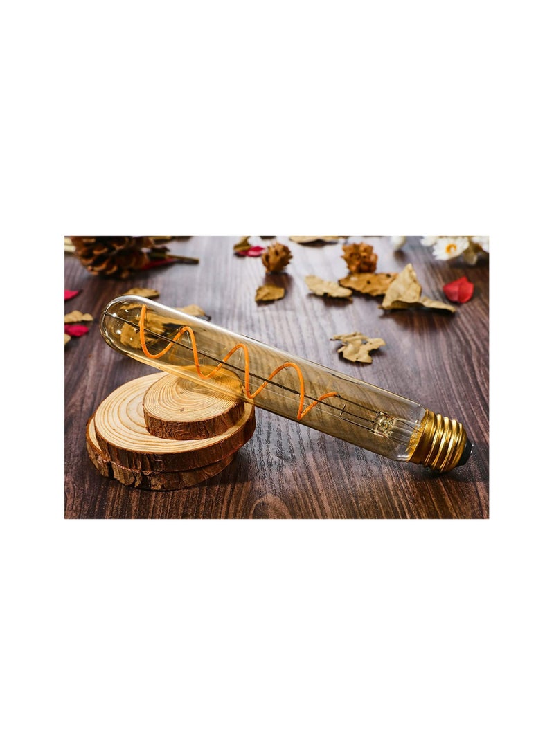 Dimmable T30 LED Bulbs, E26 Base, 40W Vintage Style Warm White 2200K Amber Light, 7.3inch Long Tubular Filament Bulbs, Soft Flexible Design, Pack of 2 - Image 3